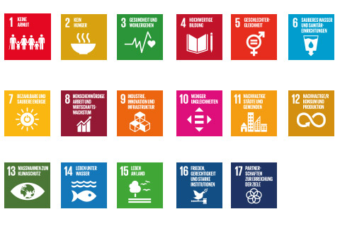 17 Ziele für nachhaltige Entwicklung der Vereinten Nationen