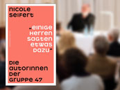 Cover of the book "Einige Herren sagten etwas dazu", in the background audience of an event