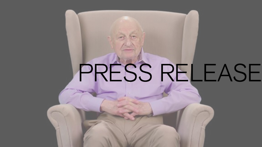 Kurt S. Meier sitting in an armchair while working on his interactive contemporary testimony; supperimposed on it the word Press Release Kurt S. Meier sitting in an armchair while working on his interactive contemporary testimony; supperimposed on it the word Press Release
